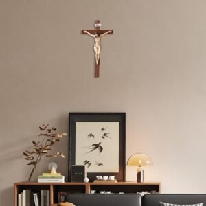 Gwezmxs Jesus Kreuz Wand, Kruzifix zum Aufhängen, 13x24cm Vintage Christliche Dekoration, Wandkunst - Image 4
